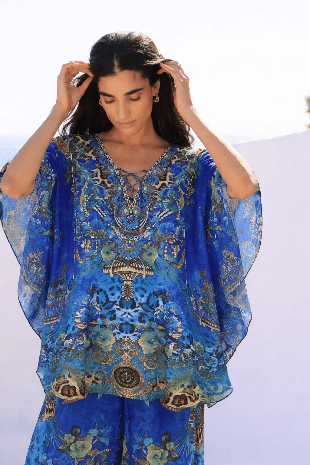 Image of Boho Blues Butterfly Top