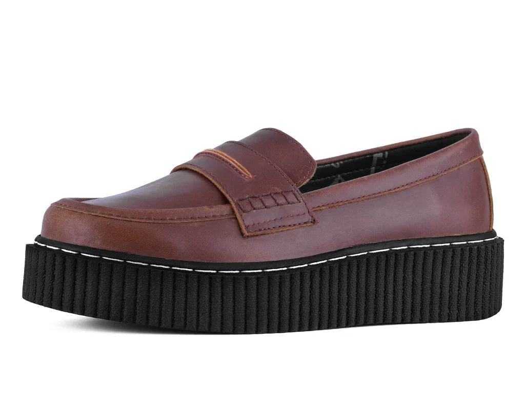 Image of Brown Crazy Horse Leather Loafer Vintage Creeper