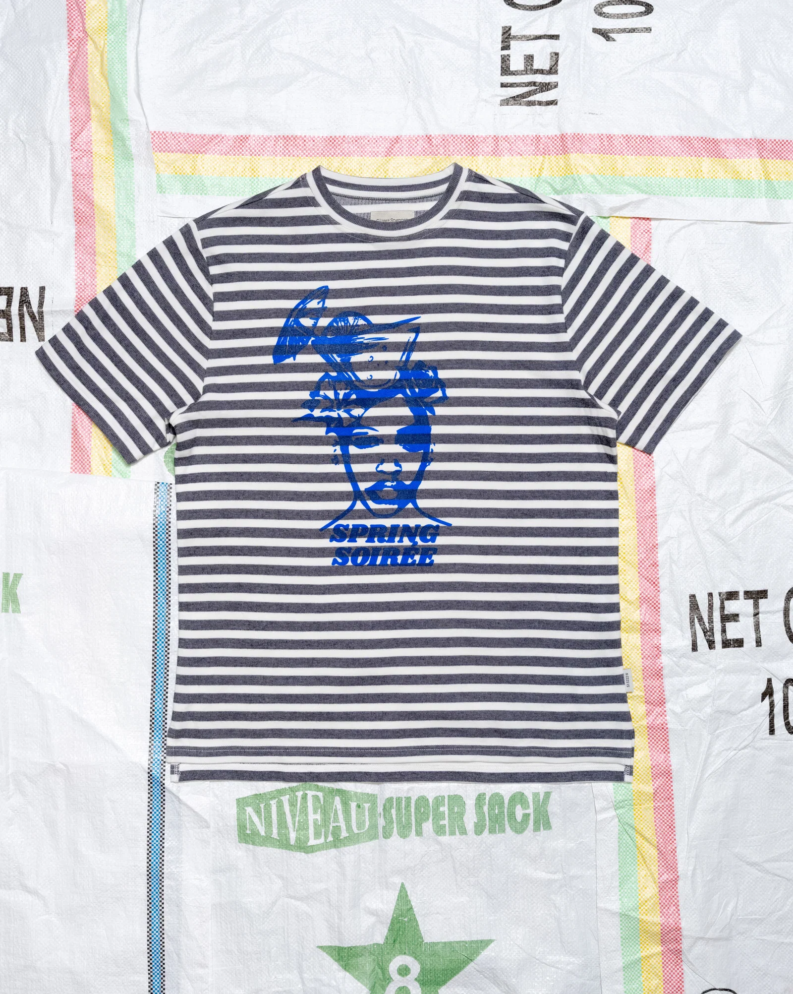 Image of Le Tings Spring Soiree T-Shirt White/Grey