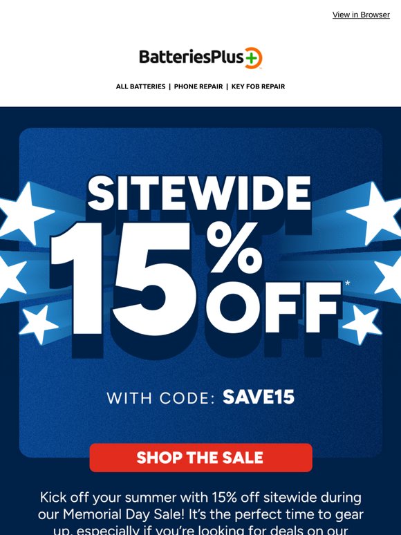 15% OFF SITEWIDE  🇺🇸
