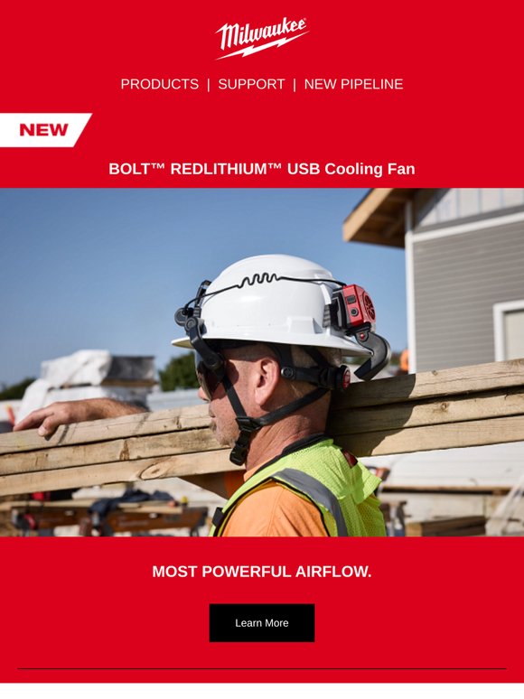 NEW! BOLT™ REDLITHIUM™ USB Cooling Fan