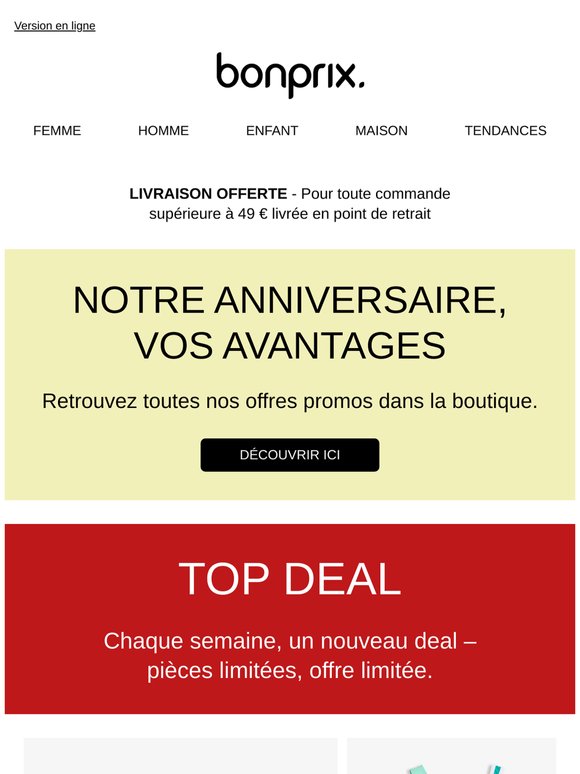Notre TOP DEALS de la semaine