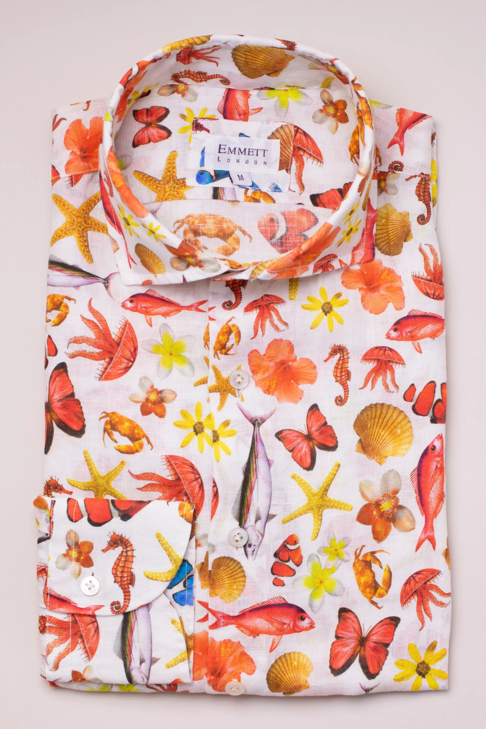 Image of Starfish Printed Linen Shirt