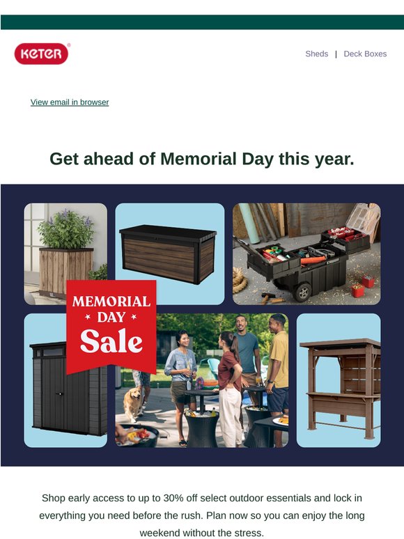 Early Access: Memorial Day Savings Inside
