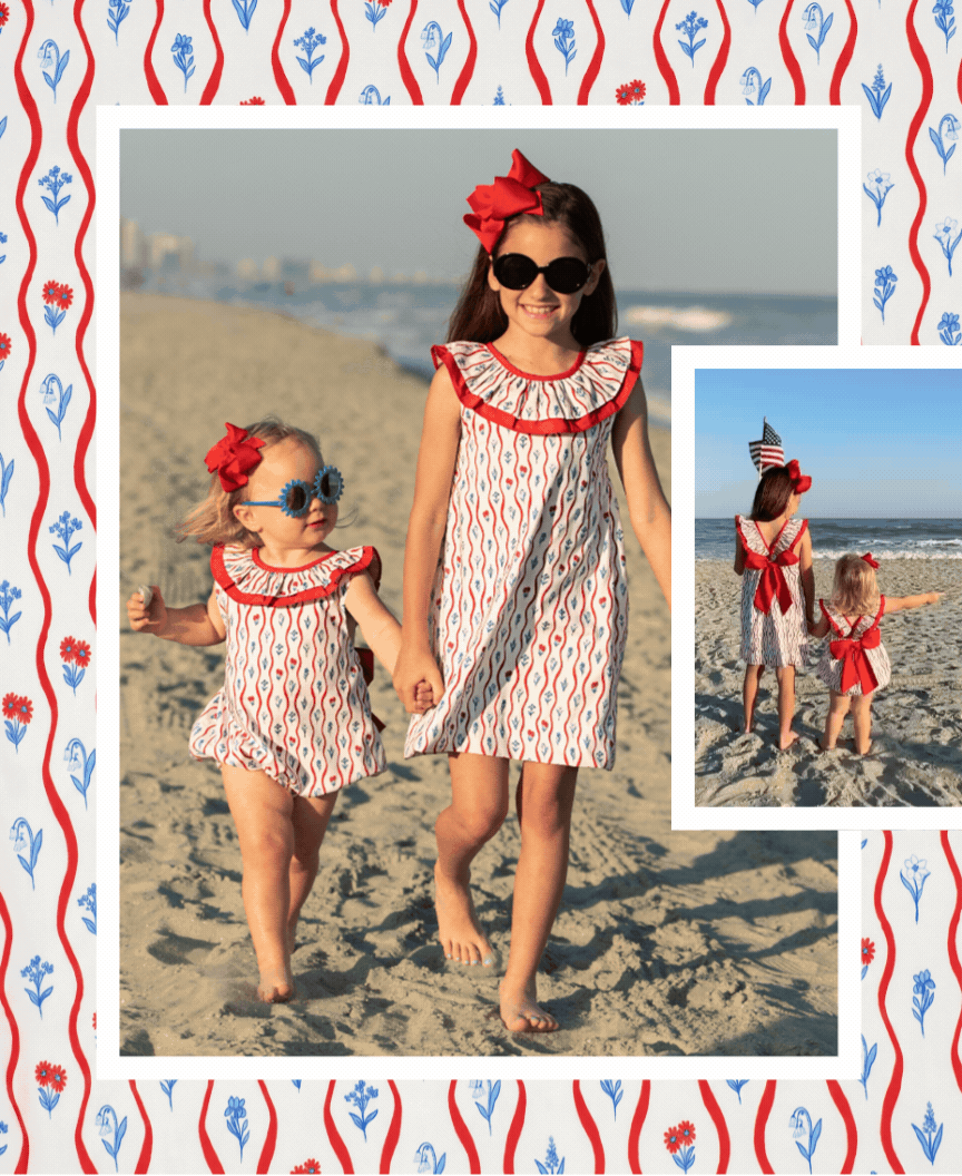 Red White Blue Floral Josie Collection