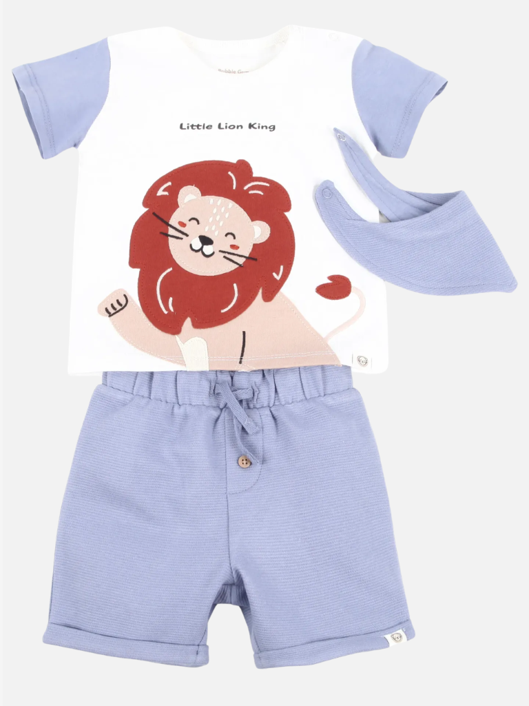 Baby Jungen Set, 2tlg., best. aus Shirt, Hose und Halstuch