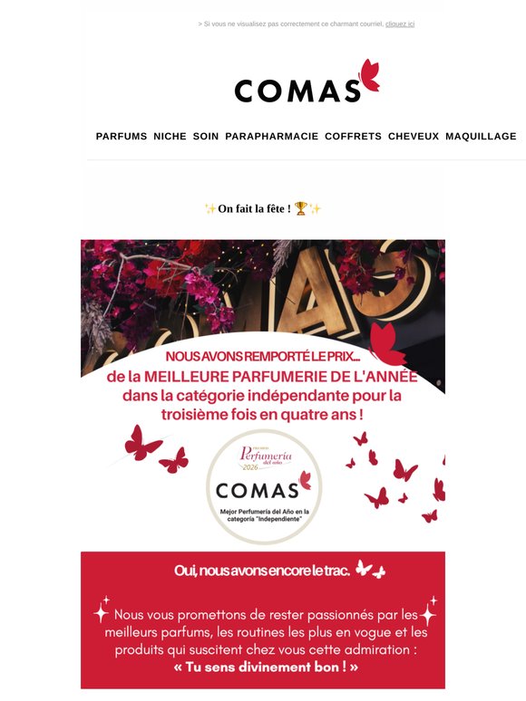 Meilleure parfumerie de l'année : le prix est aussi pour vous ✨