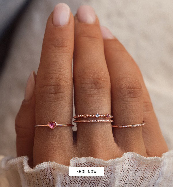 Core Heart Ring - rosévergoldet mit Herz aus Turmalin
