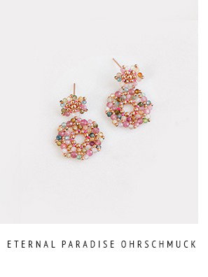 Eternal Paradise Ohrschmuck - bunte Edelsteine, rosévergoldet