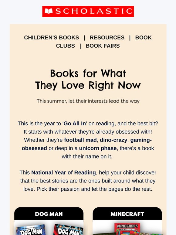 Whatever they're into, we've got it! 📚