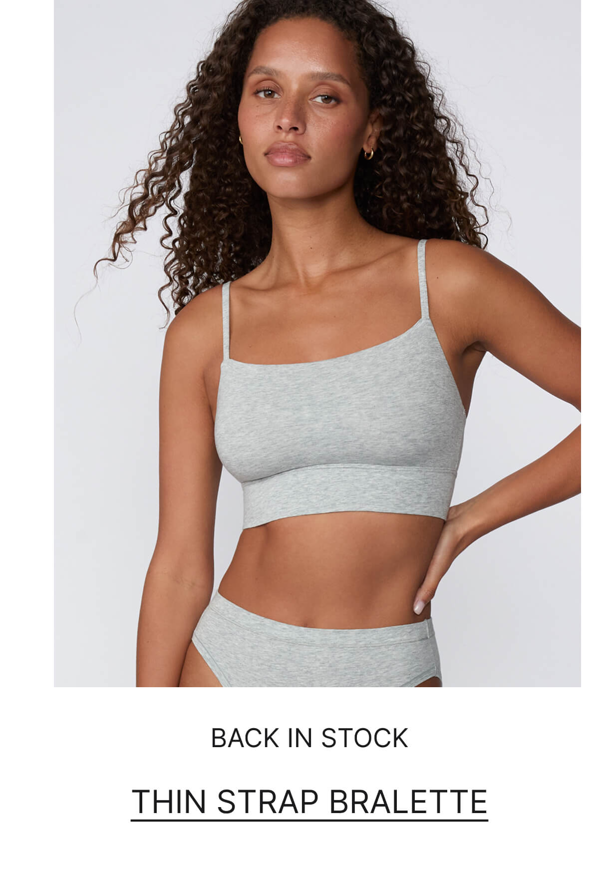 Thin strap bralette. Back in stock.