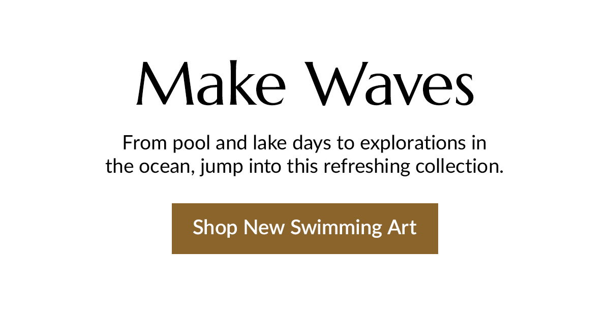 Refreshing new swimming-inspired artwork
