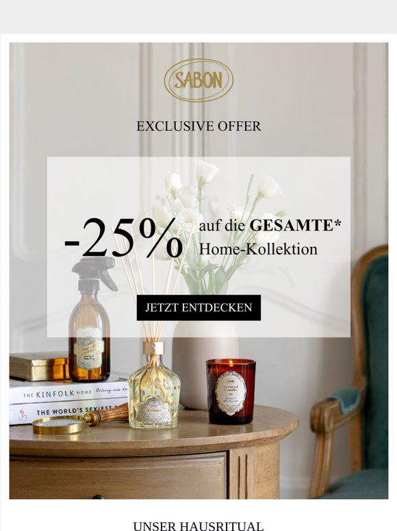 -25 % auf die GESAMTE Home-Kollektion 🔥