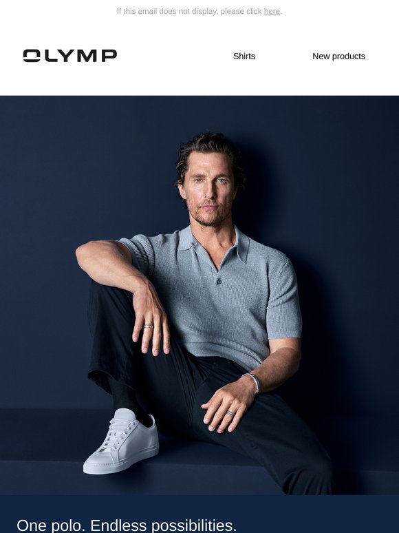 The OLYMP Polo. Ready for anything. Always.