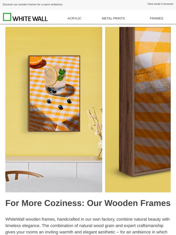 Naturally beautiful: Handmade wooden frames for your home