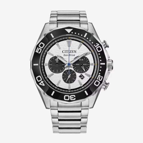 Citizen Sport Men's White Dial & Silver Tone Stainless Steel Bracelet Watch