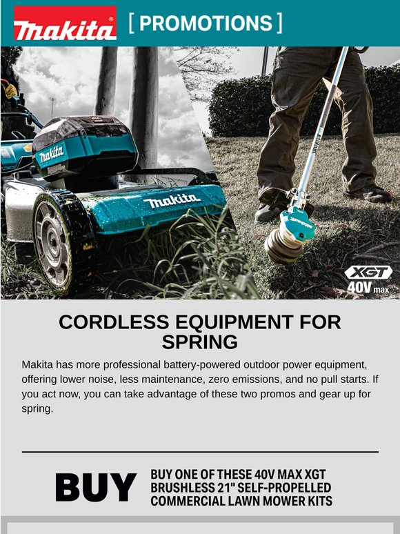 Makita XGT OPE Promos for Spring