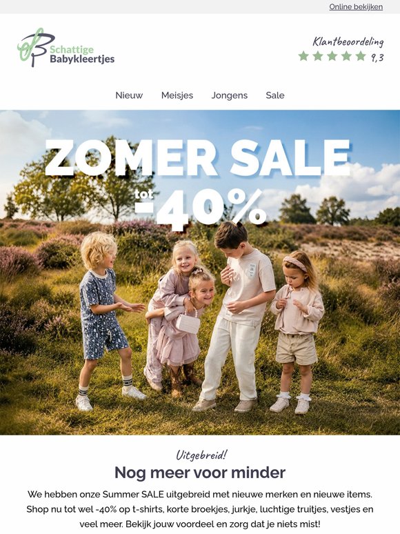 🌼 Zomer Sale uitgebreid