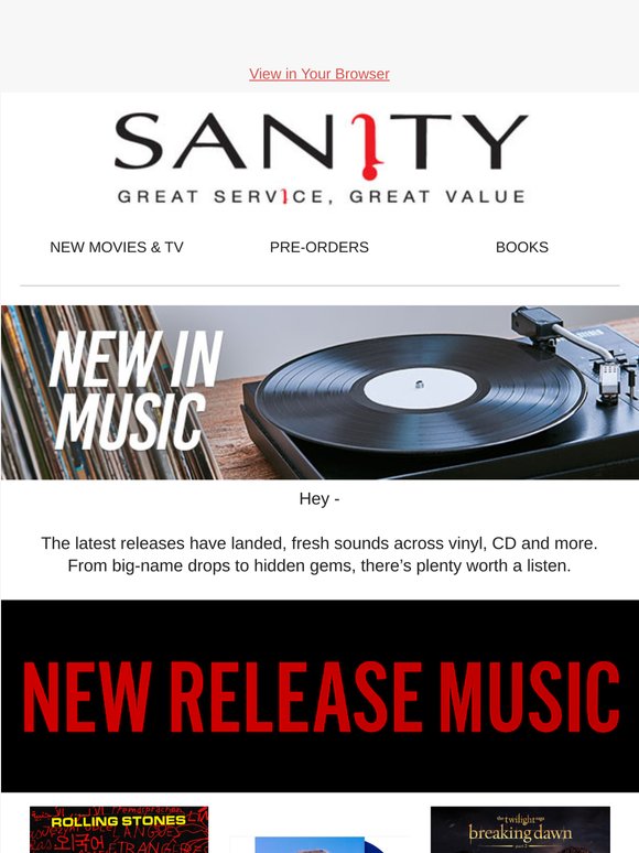 The Best New Music at Sanity!