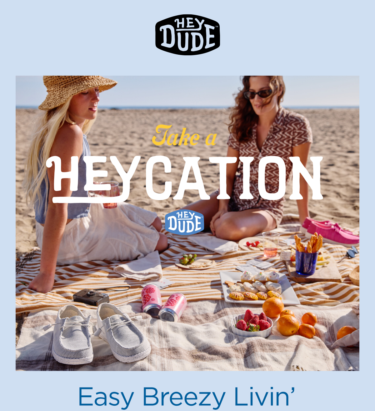Heydude | Take a Heycation | Easy Breezy Livin' | Lifestyle Image of Heydude Sneakers
