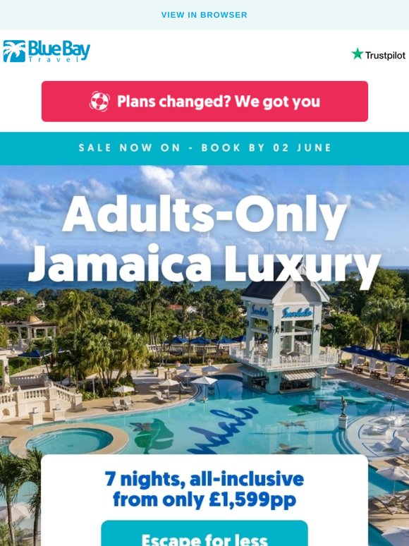 £1,599pp Luxury Adults-Only All-Inc Jamaica 🌺