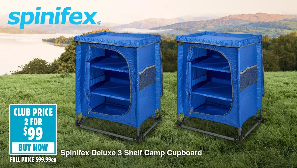 Spinifex Deluxe 3 Shelf Camp Cupboard