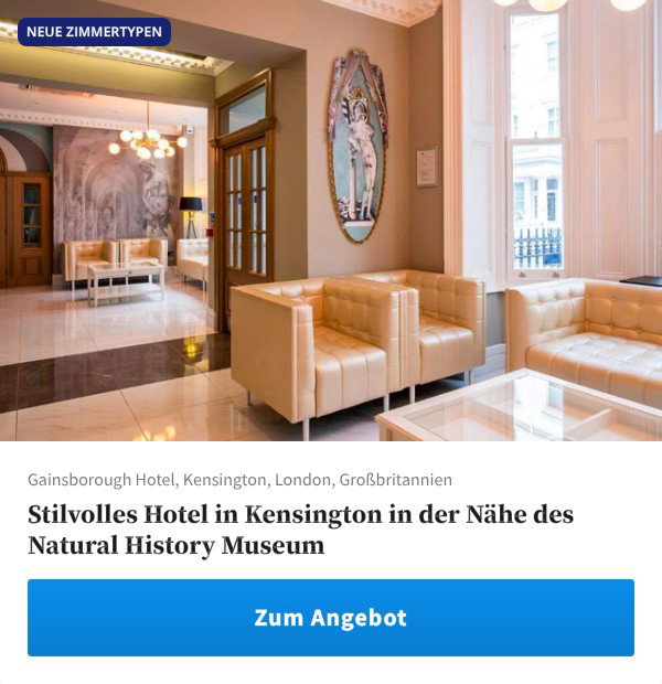 Stilvolles Hotel in Kensington in der Nähe des Natural History Museum