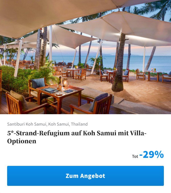5*-Strand-Refugium auf Koh Samui mit Villa-Optionen
