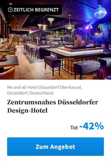 Zentrumsnahes Düsseldorfer Design-Hotel