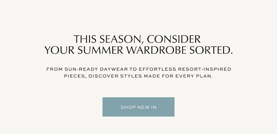 This season, consider your summer wardrobe sorted