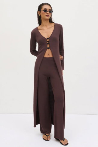 Maelle Maxi Knit Cardigan and Trousers