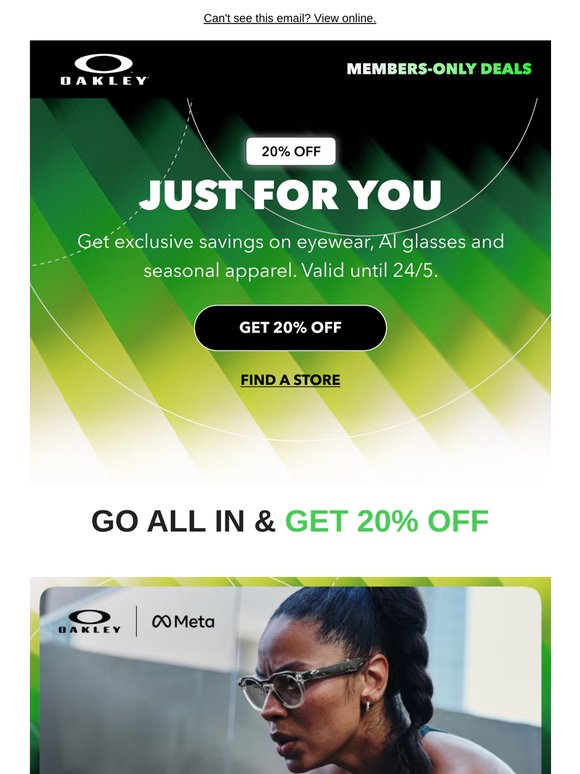 Your 20% Off Starts Now