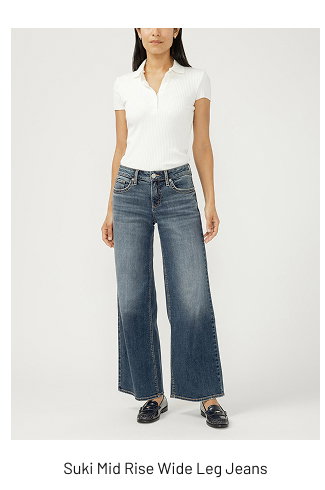 Suki Mid Rise Wide Leg Jeans