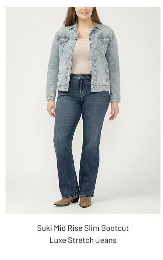 Suki Mid Rise Slim Bootcut Luxe Stretch Jeans