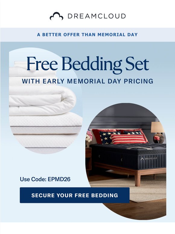 EPMD26 = Free Bedding w/ Mattress Purchase 🎟️