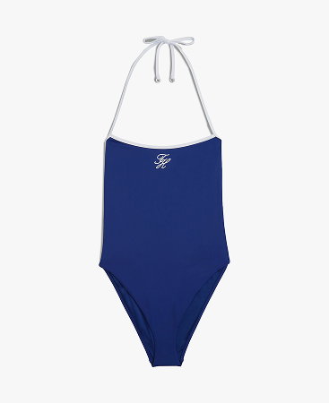 Essential Badeanzug mit Kontrast-Neckholder