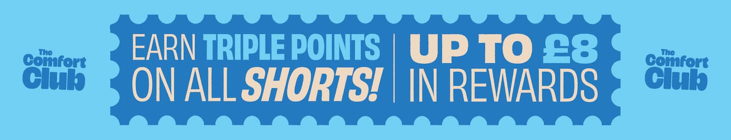 Earn triple points on all shorts! Up to £8 in rewards