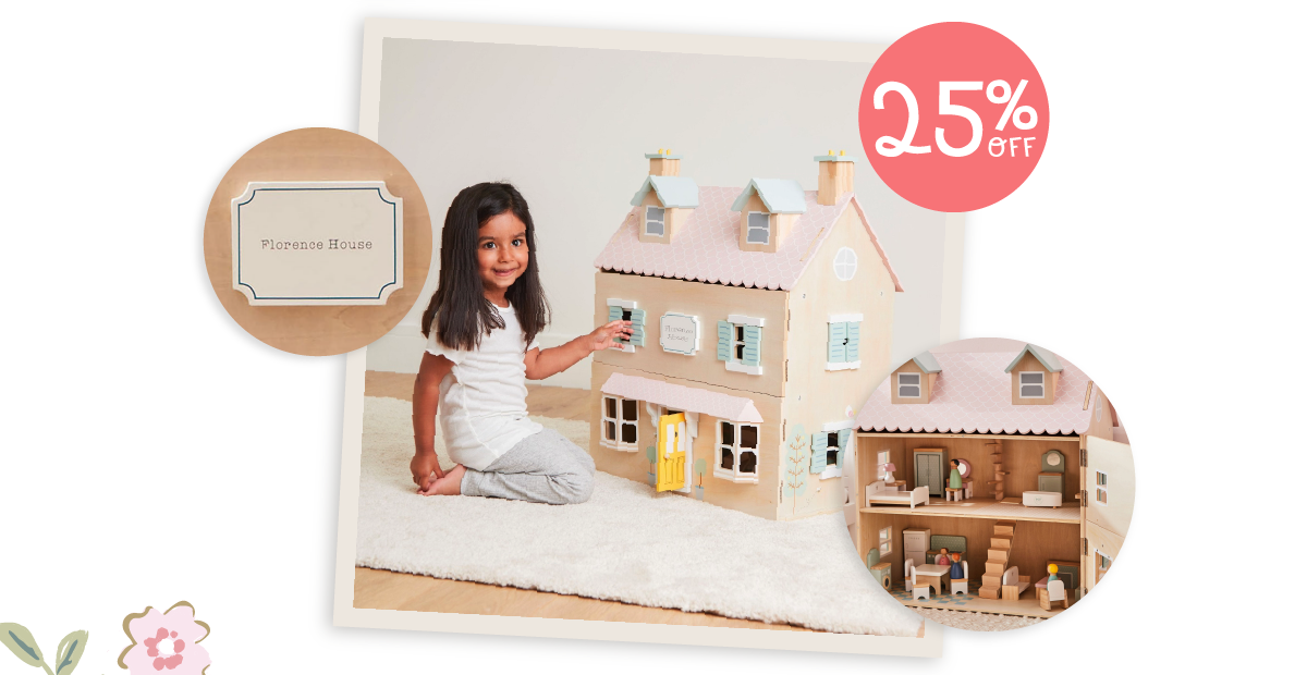 Personalised Colourful Wooden Doll’s House FSC®