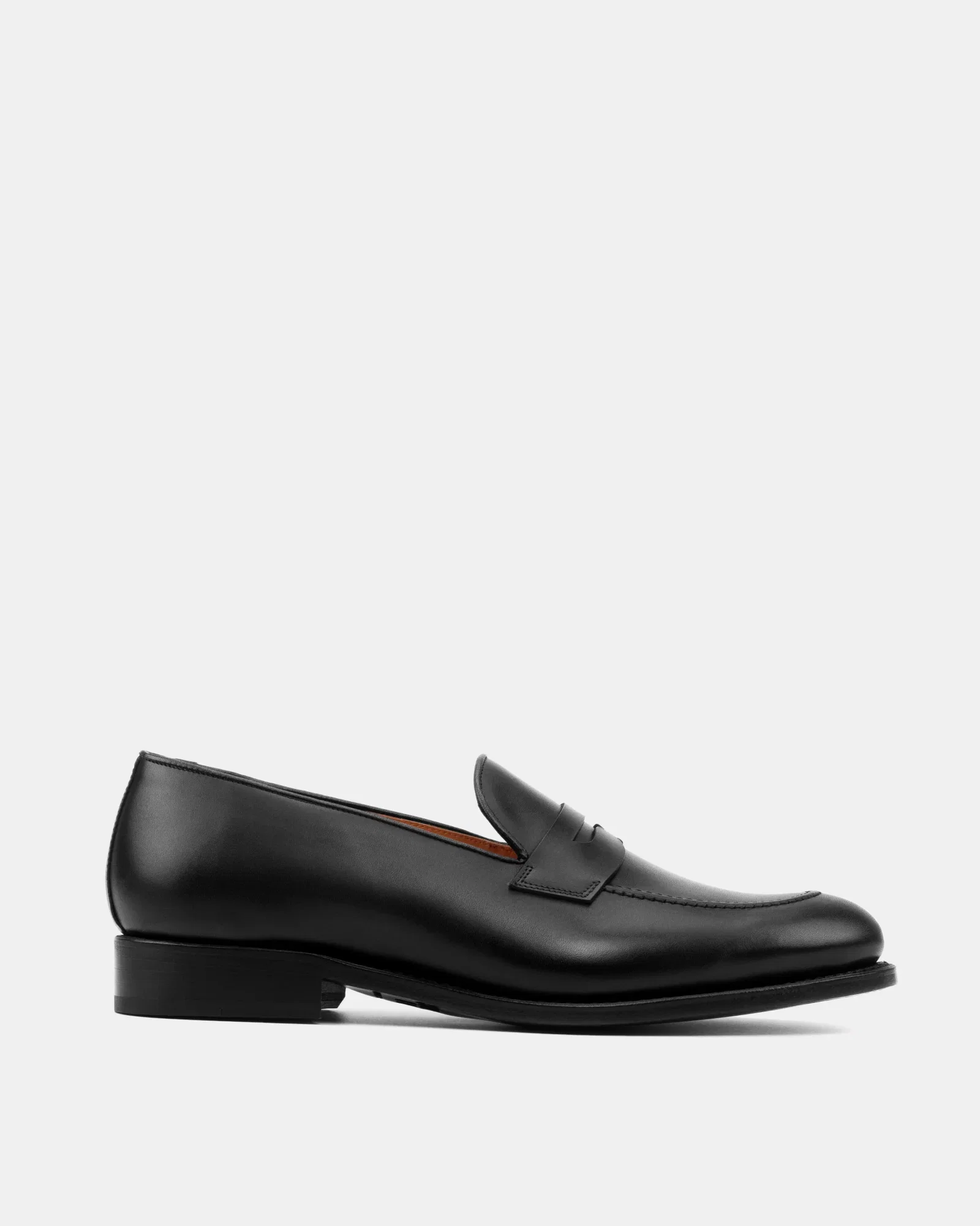 Image of Smith Black Calf Penny Loafer - 675