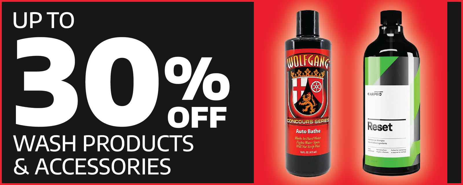 + Up To 30% Off Wash Products & Accessories!