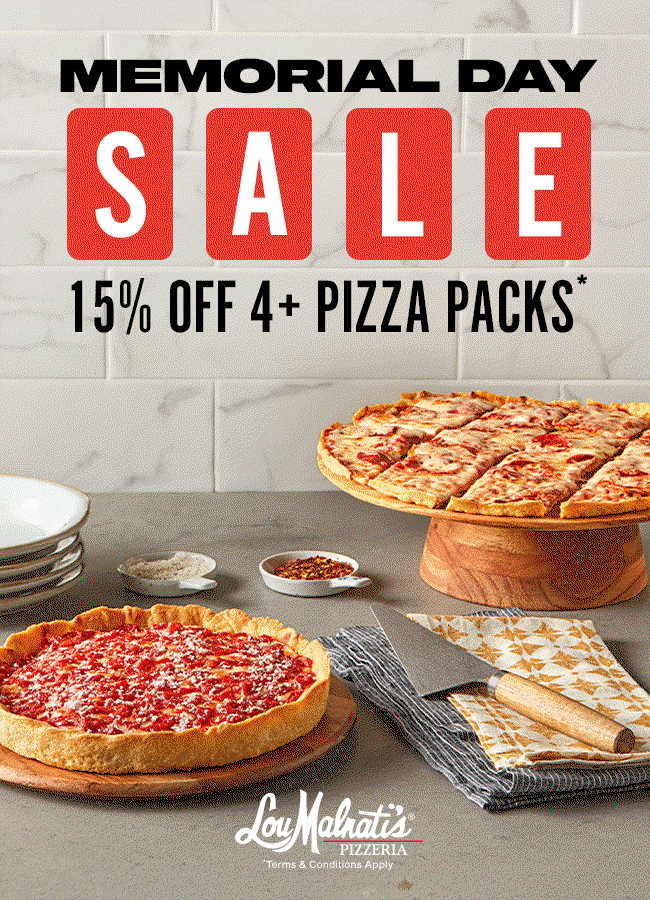 Save 15% on Select Pizza Packs