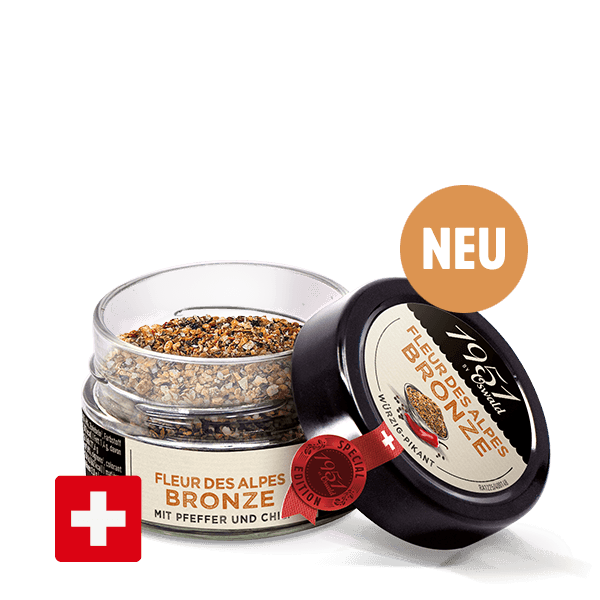 Kleinste Dose Oswald Premium-Salz «Fleur des Alpes» bronze 1951, Gewürze, Oswald