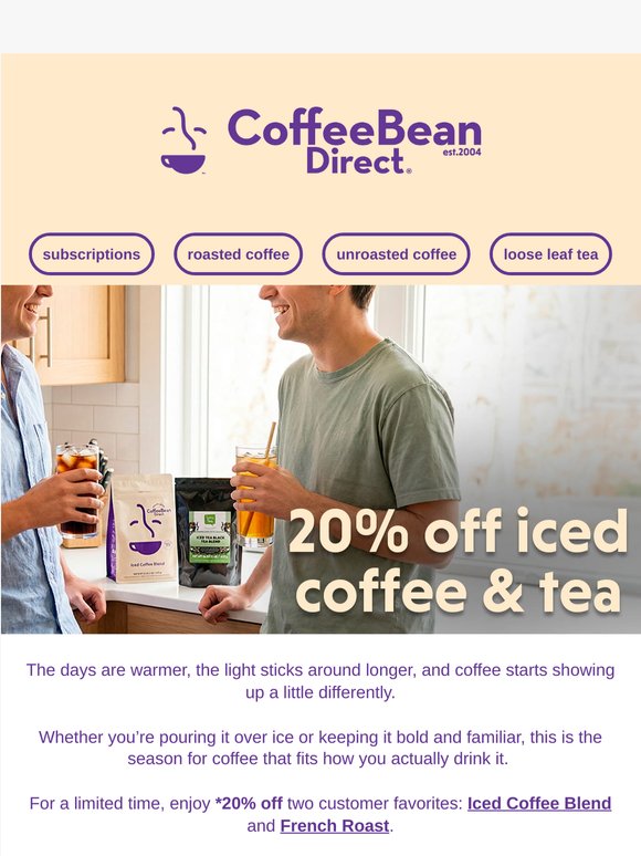 20% Off Iced-Ready Coffee Favorites 🧊