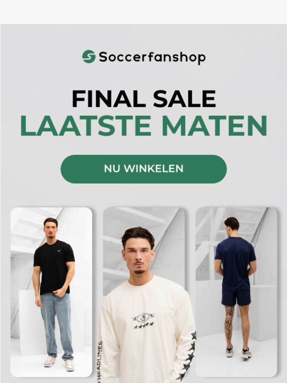 Laatste kans! Laatste maten en prijzen beschikbaar