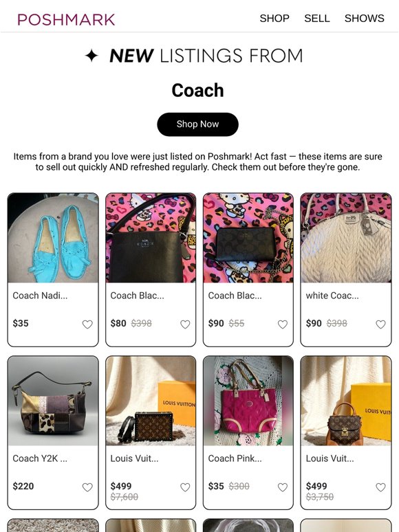 Just In: Coach at up to 70% off