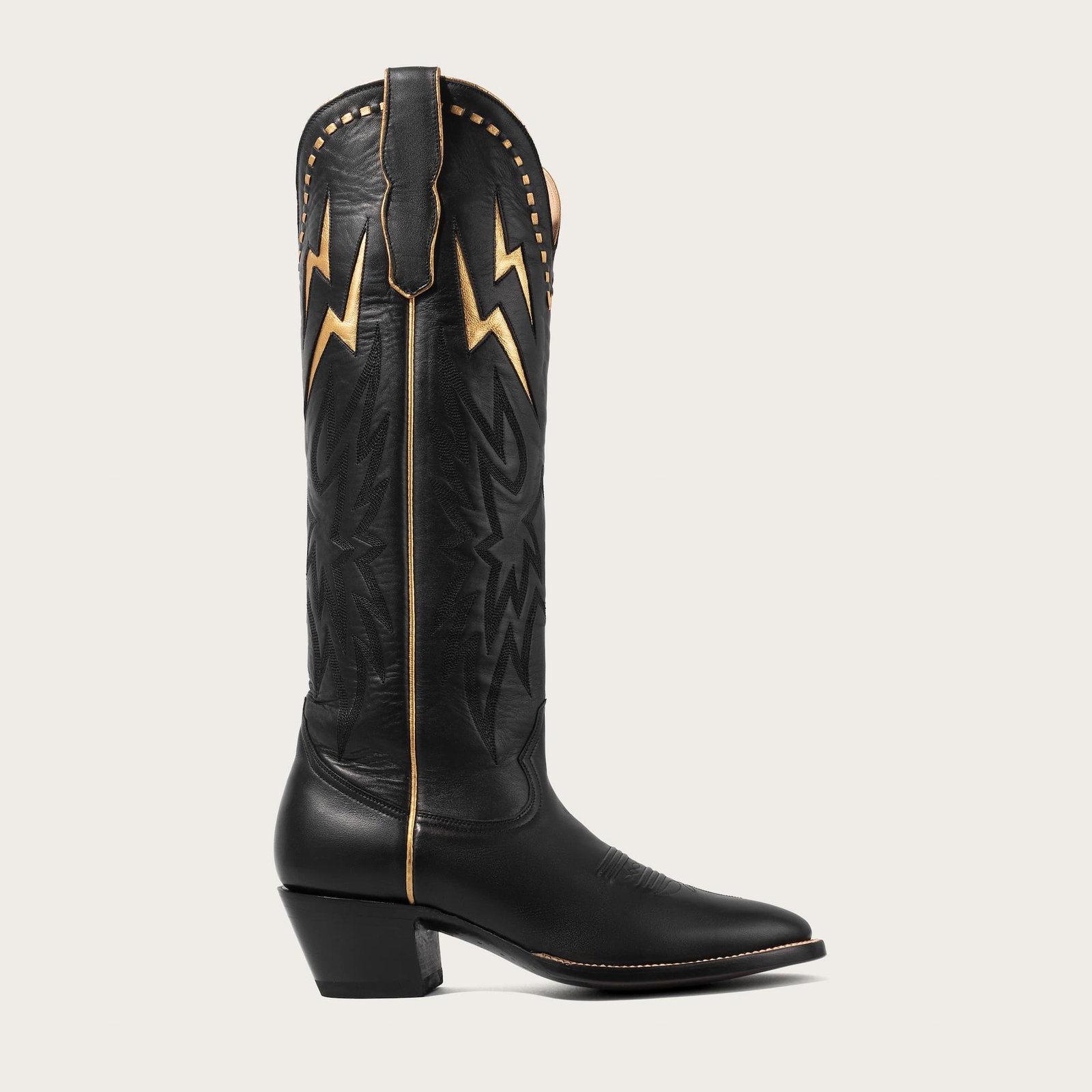 The Lightning Boot Black and Gold