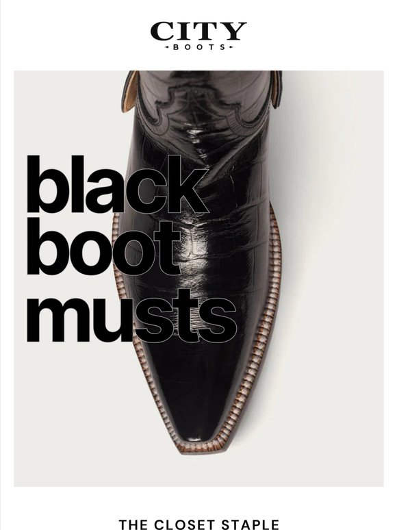 Top Black Boot Must-Haves