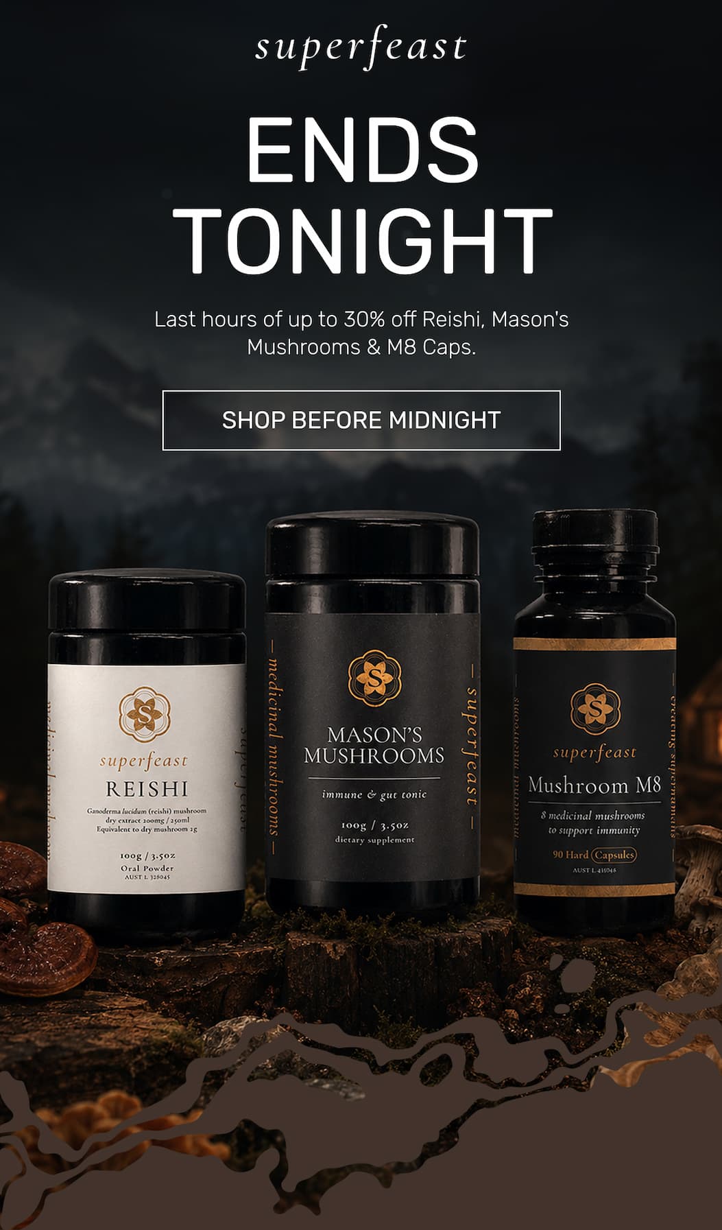 ENDS TONIGHT | SHOP BEFORE MIDNIGHT