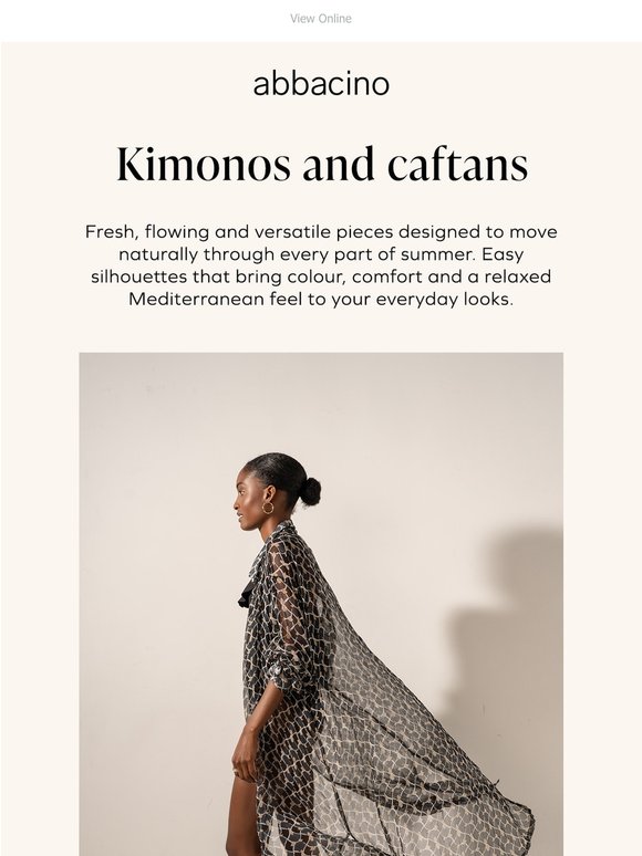 Kimonos and caftans made for summer days