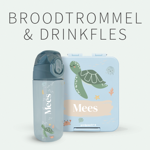 Broodtrommel en drinkfles set